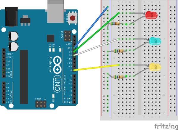 Project: Multiple LEDs on a Breadboard - DHF Learn